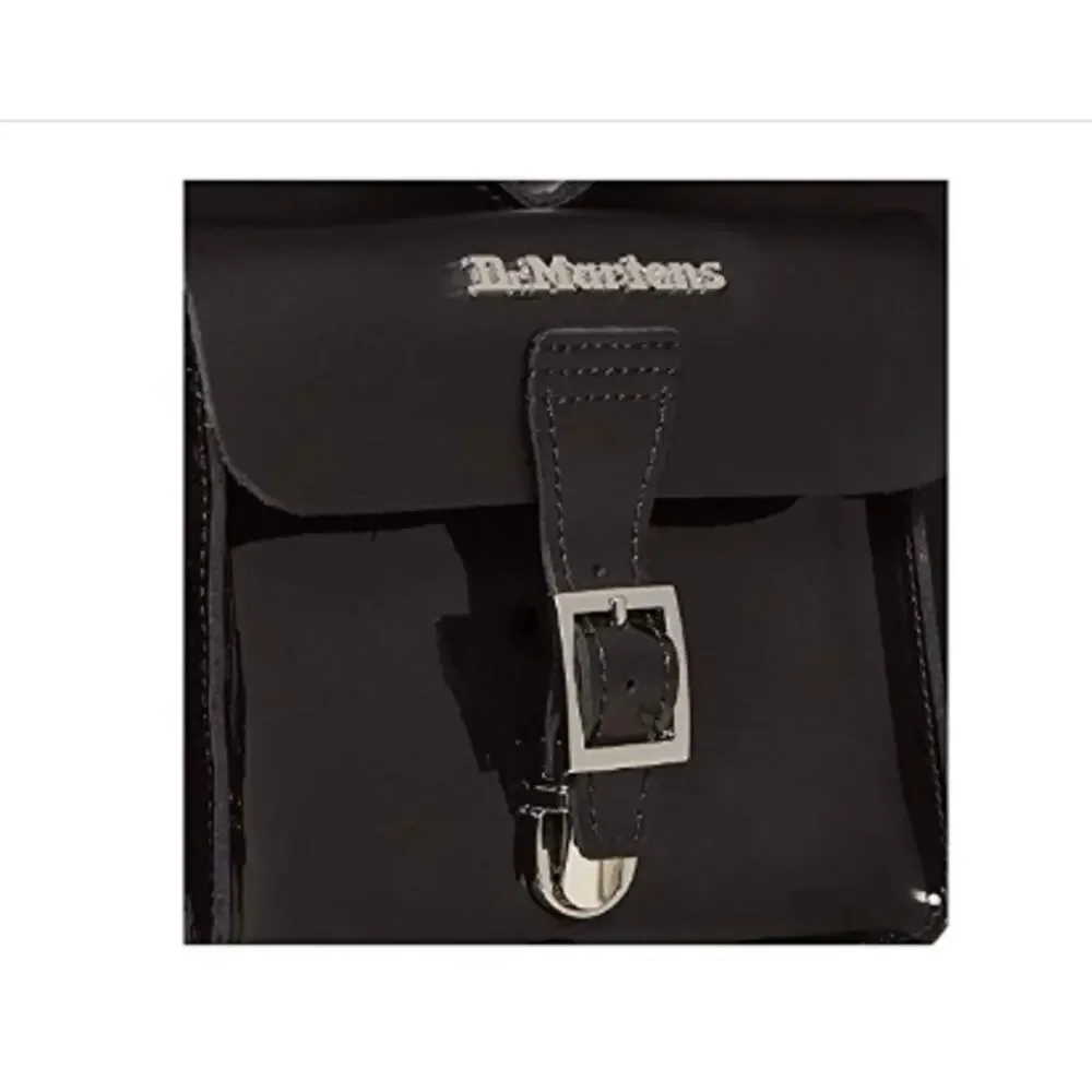 Dr Martens Heart Bag Black Leather Glossy Patent Lamper Backpack Crossbody NWT